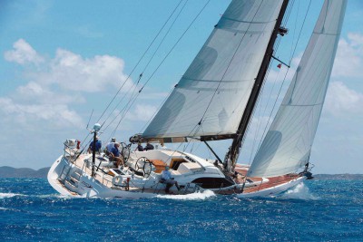 The Sailing Yacht Roulette full sail