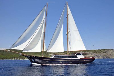 Nigel James Yacht Charter crewed motor sailer Iraklis L in Greece
