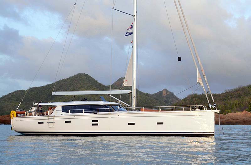 Nigel James Yacht Charter crewed sailing yacht Mojeka in the Caribbean