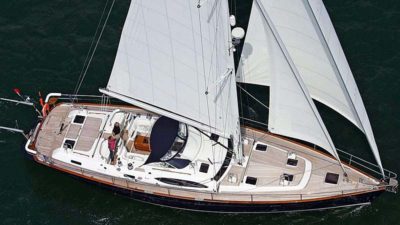 Nigel James Yacht Charter crewed sailing yacht Mustique in the eastern Mediterranean