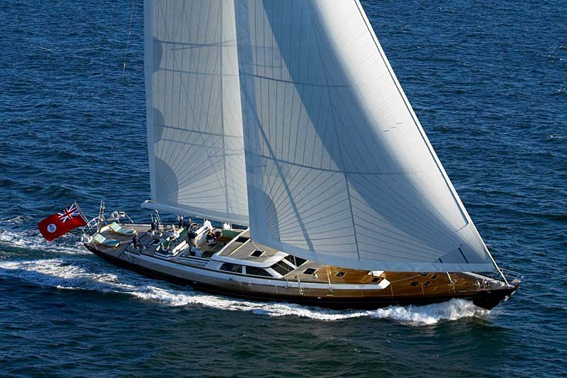 Nigel James Yacht Charter Crewed sailing yacht whisperin full sail
