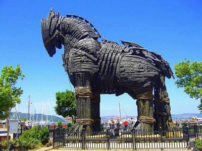Trojan Hose Statue Troy Turkey